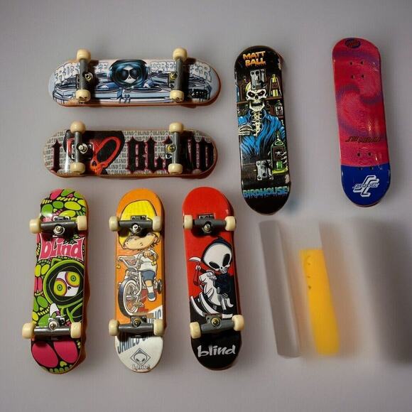 Vintage Tech Decks Y2K Blind Texh Decks Birdhouse EUC Lot Of 7 - Picture 1 of 4